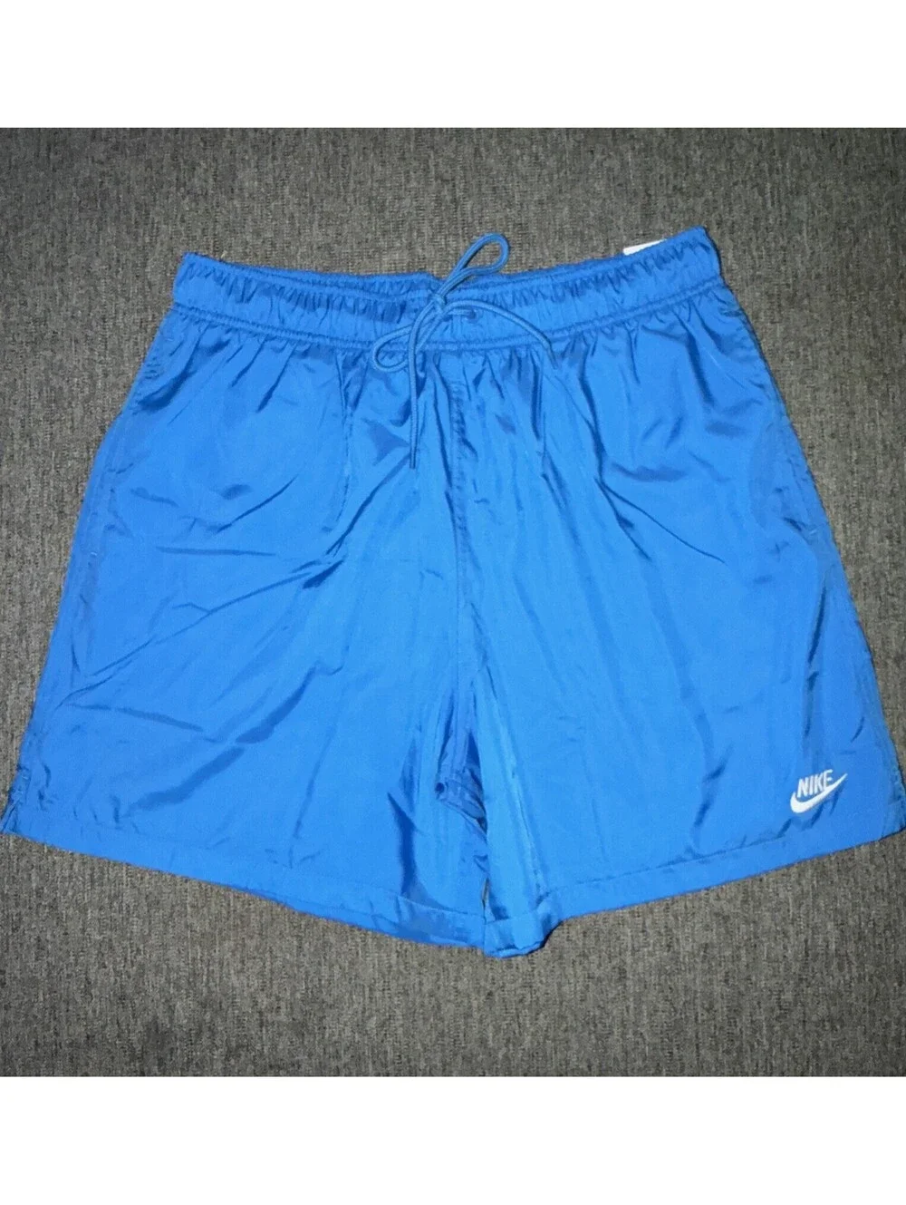 Nike Club Flow Men Medium Woven Lined Shorts Lt. Photo Blue/White FN3307-435 New
